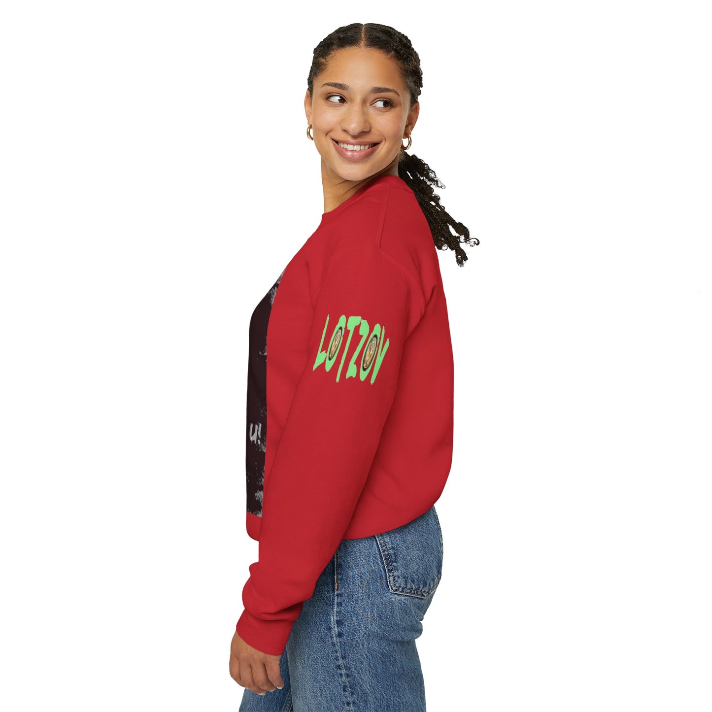 If U Don't Deal With It, It Will Deal With U | Unisex Sweatshirt with (LOTZOV) Logo left sleeve.