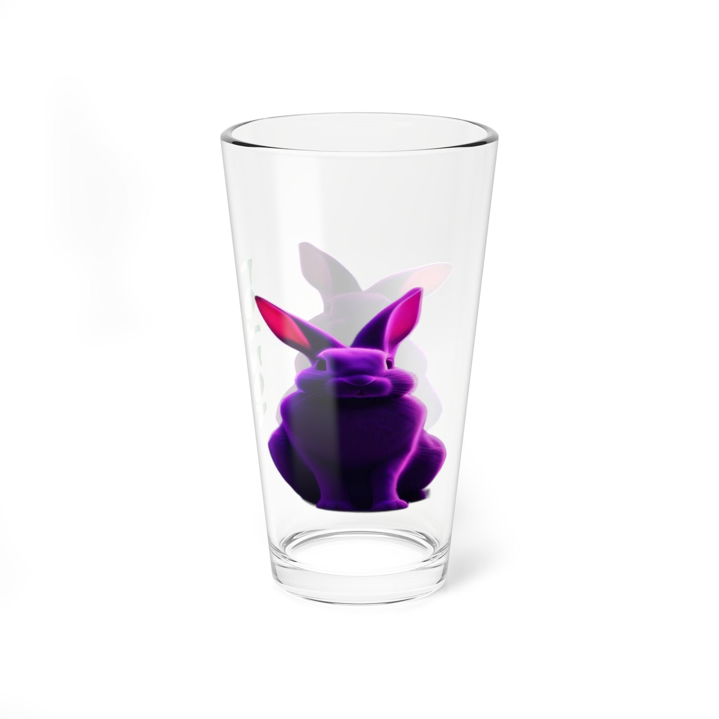 Purple Neon Bunny without Background | Glass