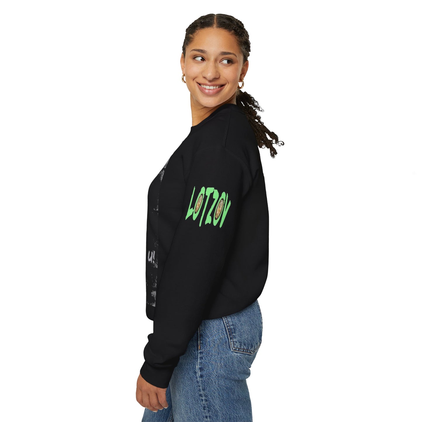If U Don't Deal With It, It Will Deal With U | Unisex Sweatshirt with (LOTZOV) Logo left sleeve.