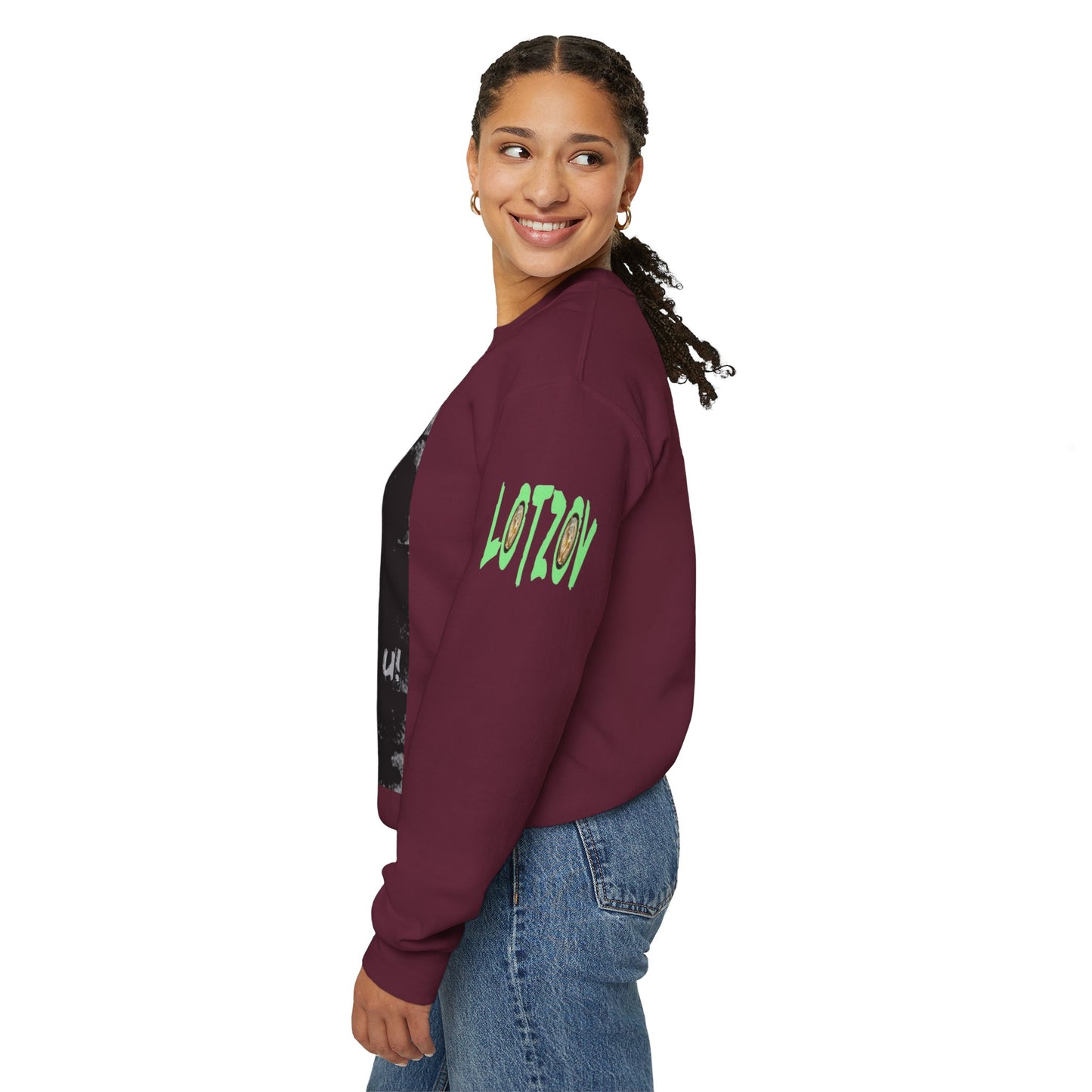 If U Don't Deal With It, It Will Deal With U | Unisex Sweatshirt with (LOTZOV) Logo left sleeve.