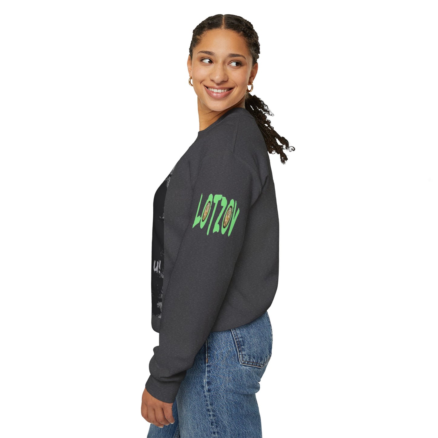 If U Don't Deal With It, It Will Deal With U | Unisex Sweatshirt with (LOTZOV) Logo left sleeve.