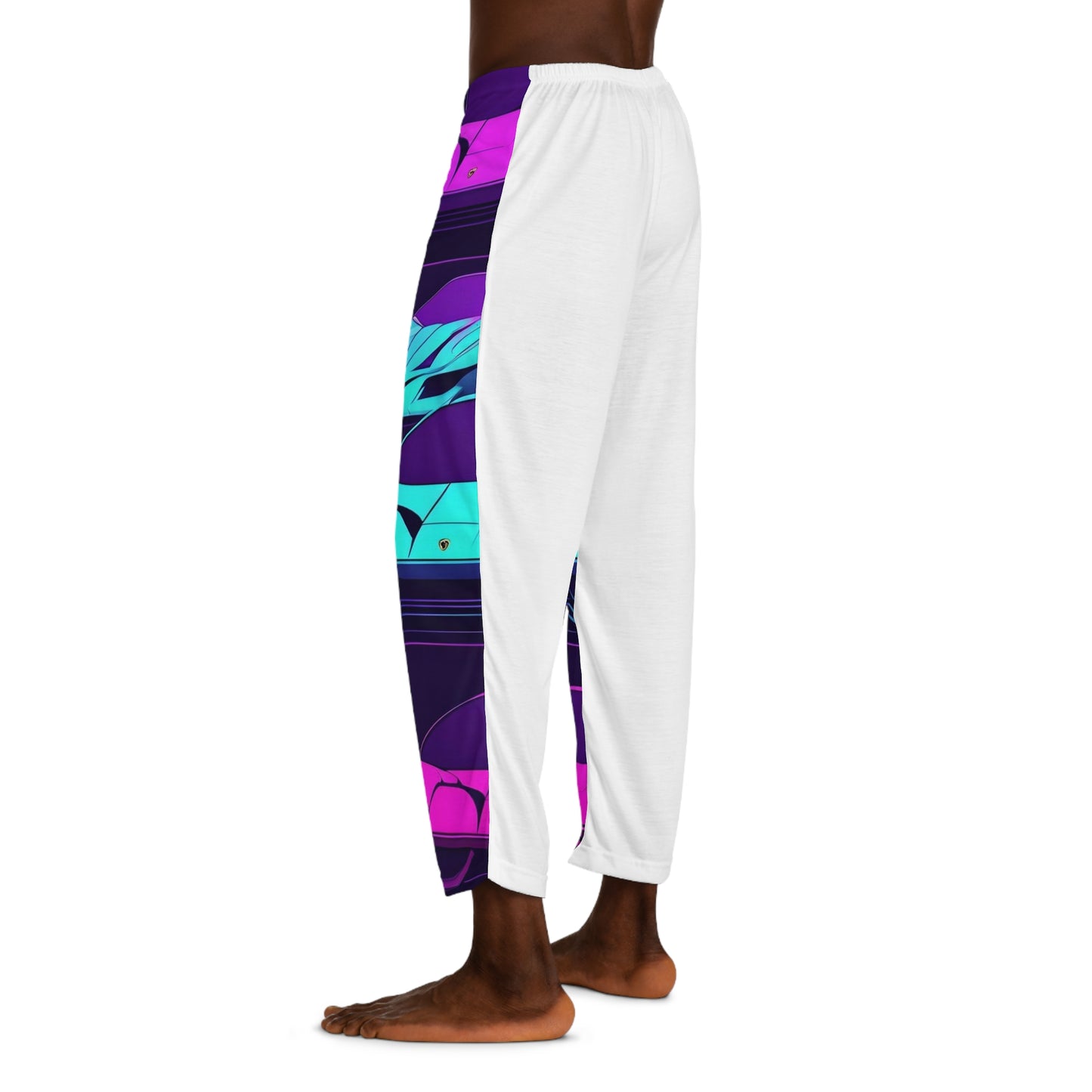 Colorful Ride (Neon Punk) in White | Men's Pajama Pants