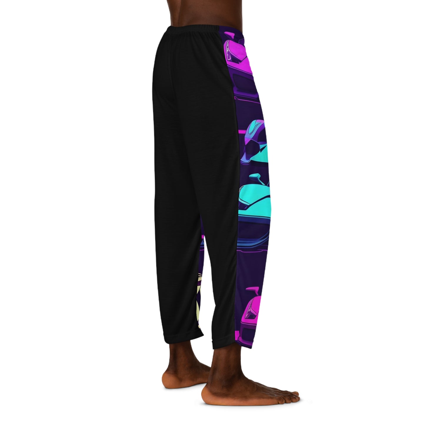 Colorful Ride (Neon Punk) in Black | Men's Pajama Pants