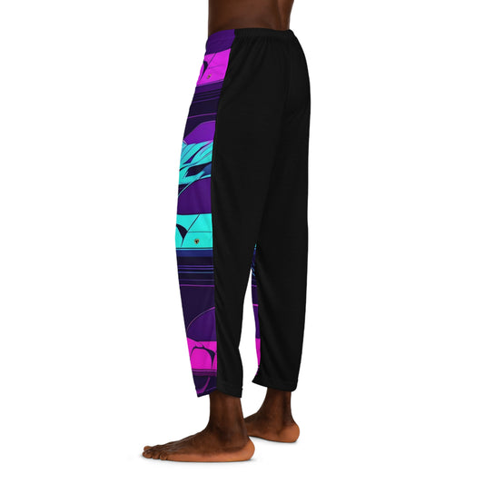 Colorful Ride (Neon Punk) in Black | Men's Pajama Pants