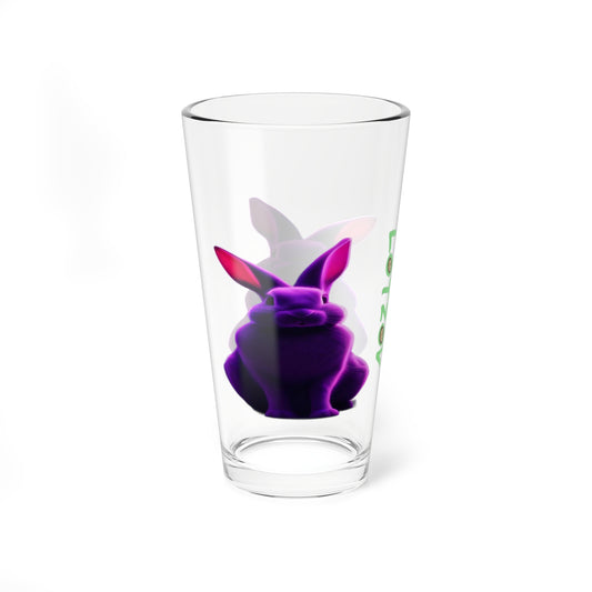 Purple Neon Bunny without Background | Glass