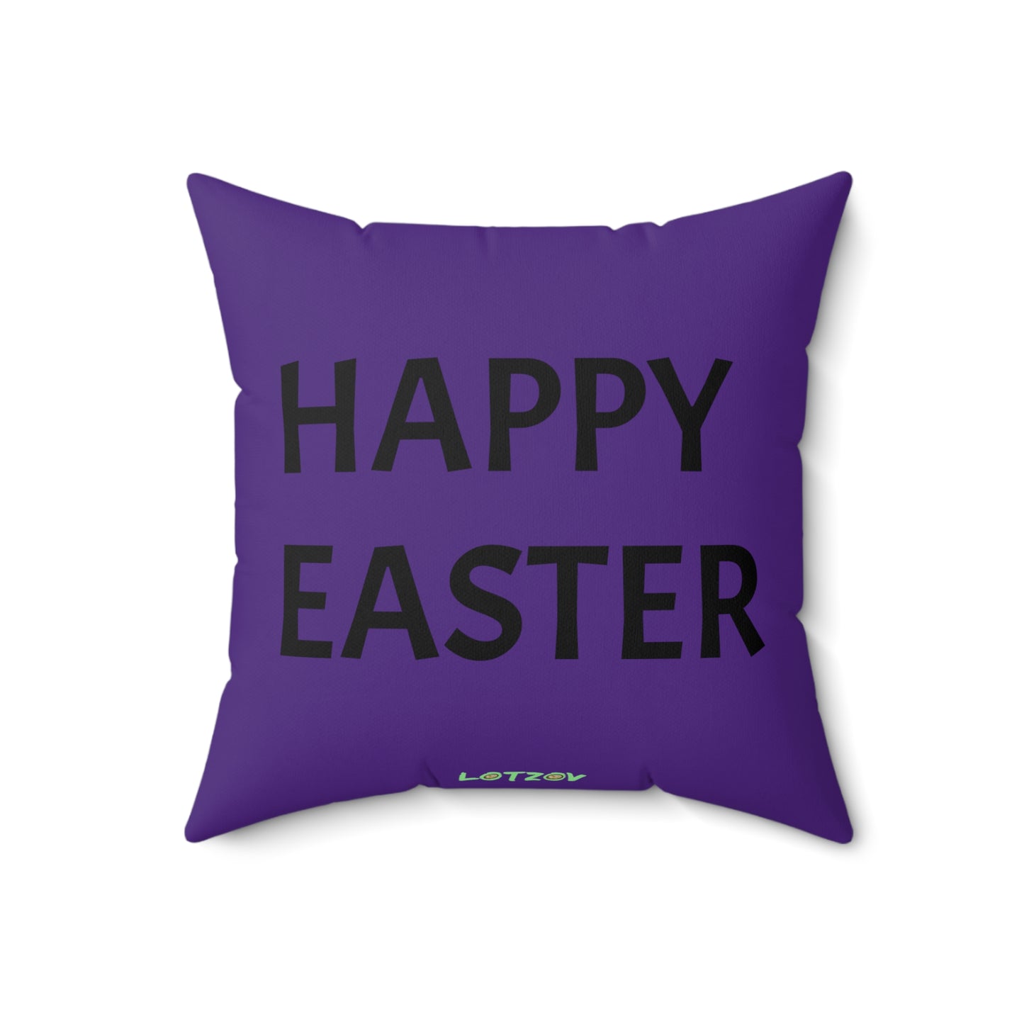 Purple Neon Easter with Happy Easter on the Back | Pillow