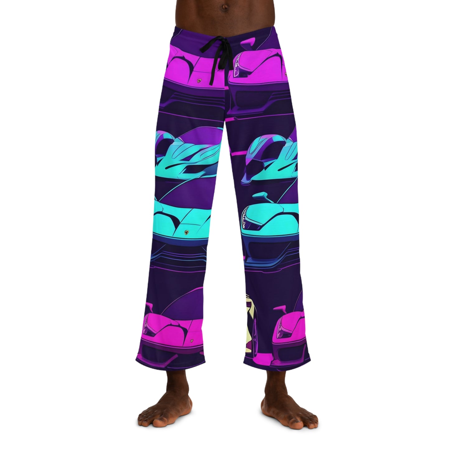 Colorful Ride (Neon Punk) in White | Men's Pajama Pants