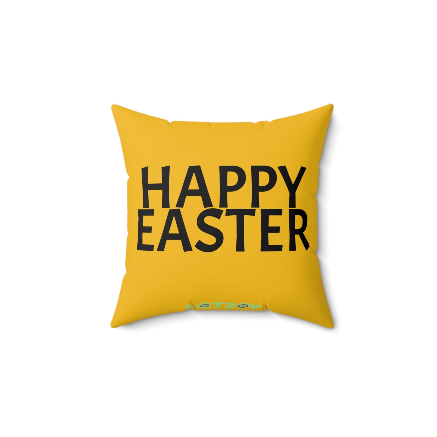 White Rabbits, Eggs Galore (in Yellow) with Happy Easter on the Back | Pillow