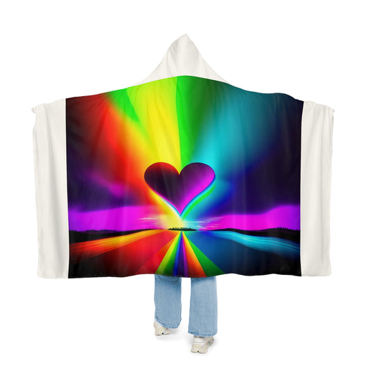Love is in the Air with Plain Hoodie  | Snuggle Blanket