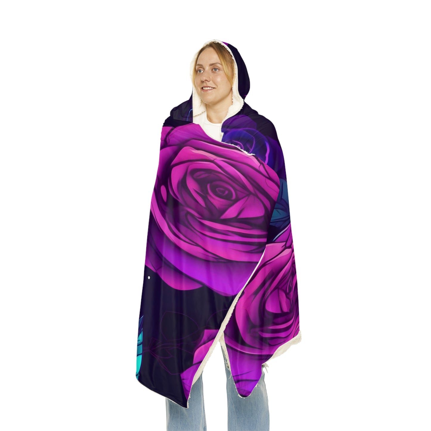 Purple Hearts & Roses | Snuggle Blanket