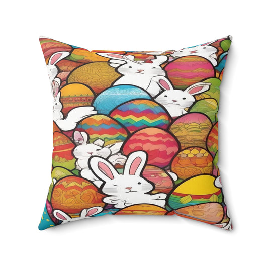 White Rabbits & Easter Eggs | Pillow