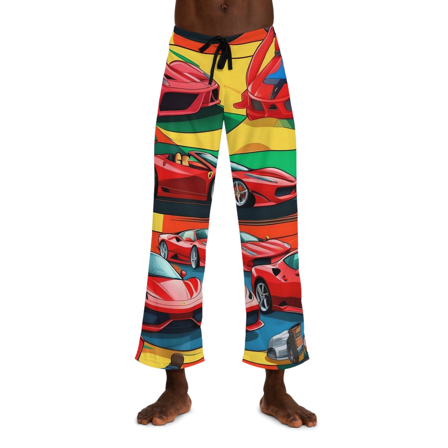 Red Ferrari (Anime) in Yellow | Men's Pajama Pants