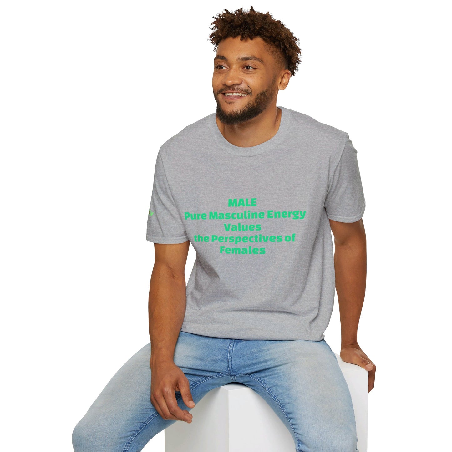 Male Pure Masculine Energy Values the Perspectives of Females | Men's T-Shirt