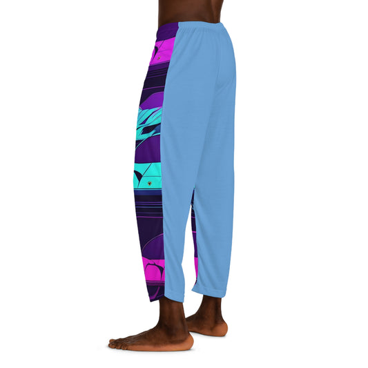 Colorful Ride (Neon Punk) in Blue | Men's Pajama Pants