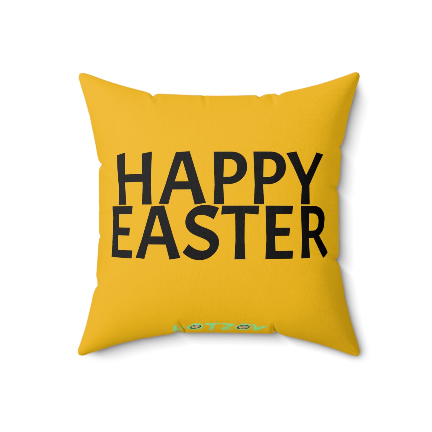 White Rabbits, Eggs Galore (in Yellow) with Happy Easter on the Back | Pillow