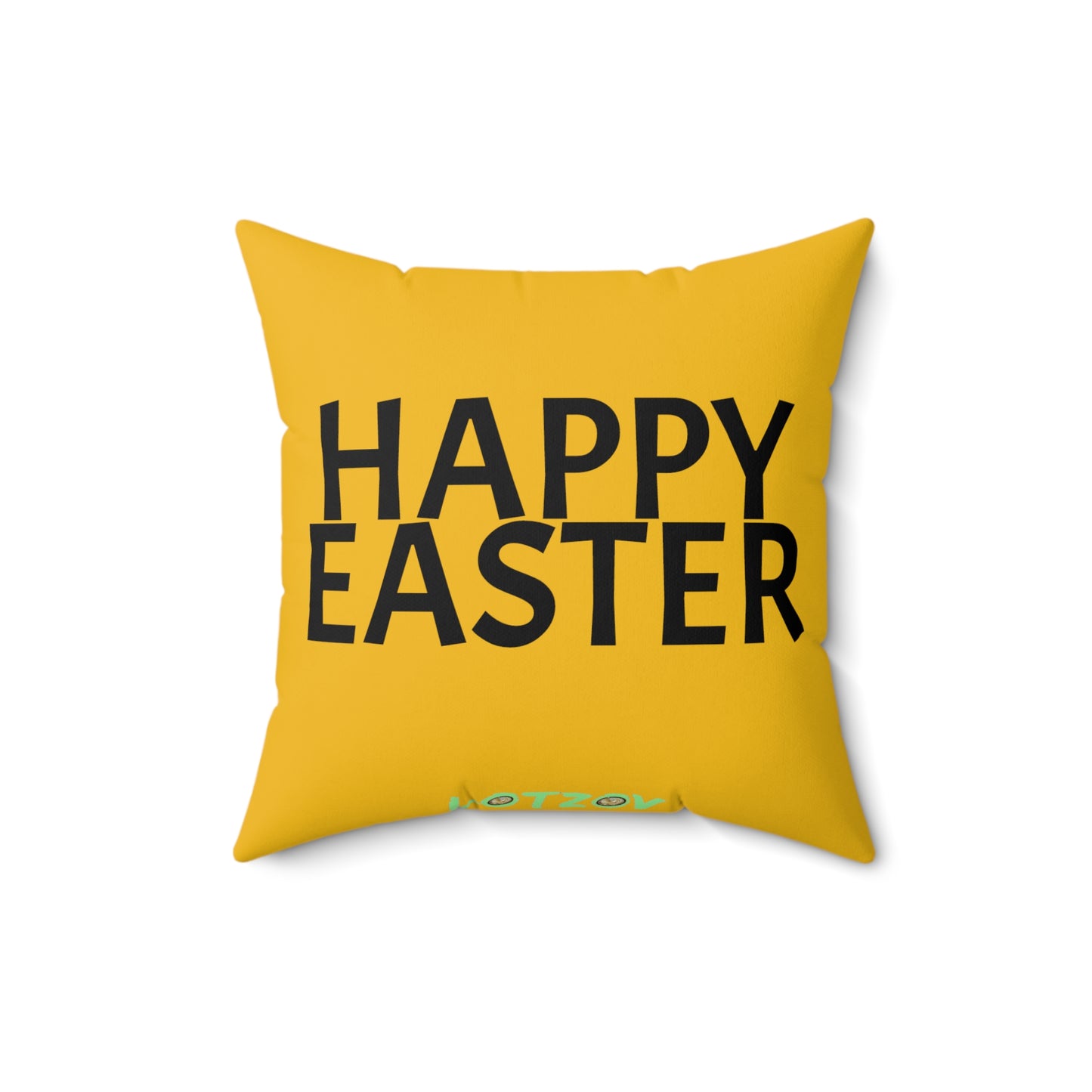 White Rabbits, Eggs Galore (in Yellow) with Happy Easter on the Back | Pillow