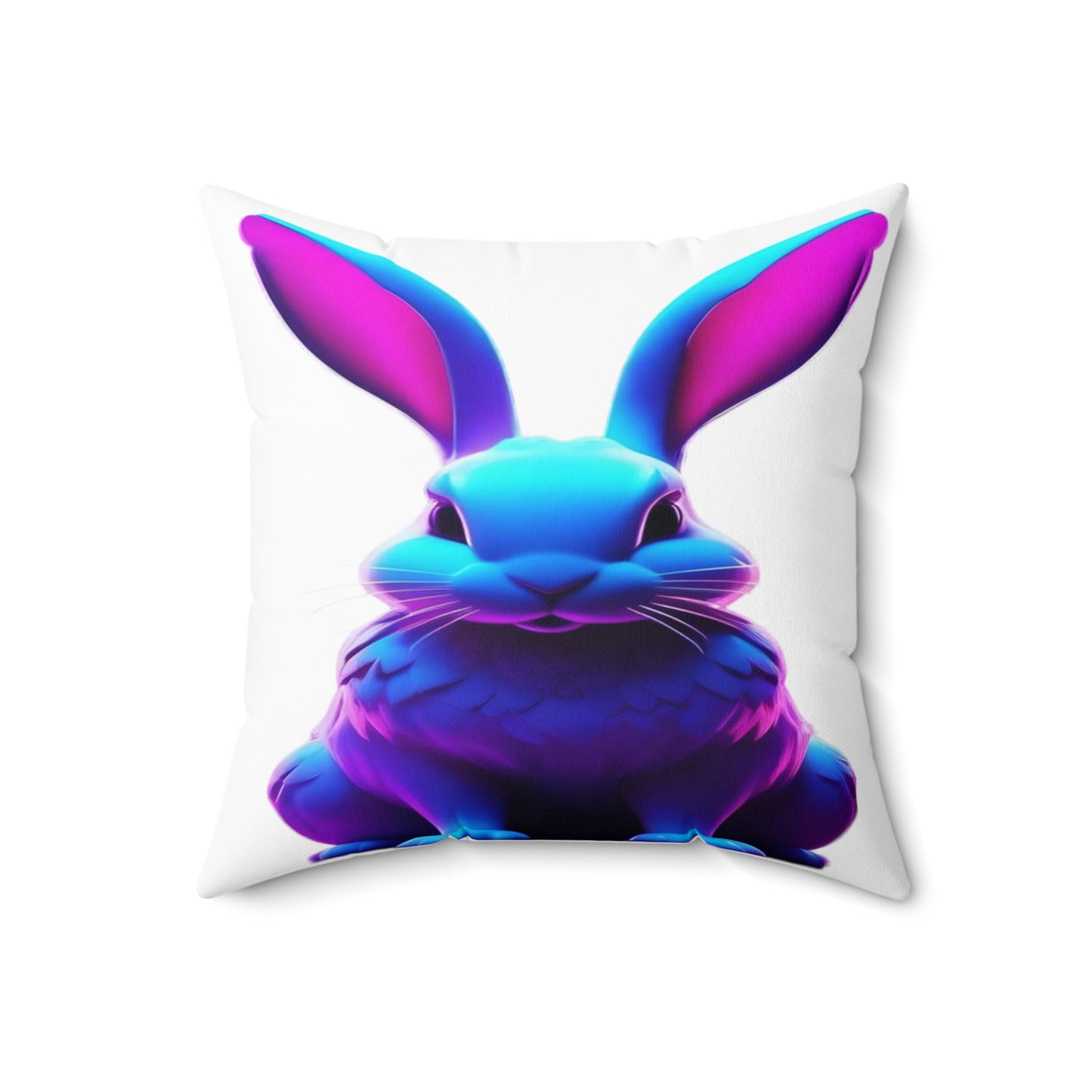 Purple Neon Easter Parade (in White) with Happy Easter | Pillow