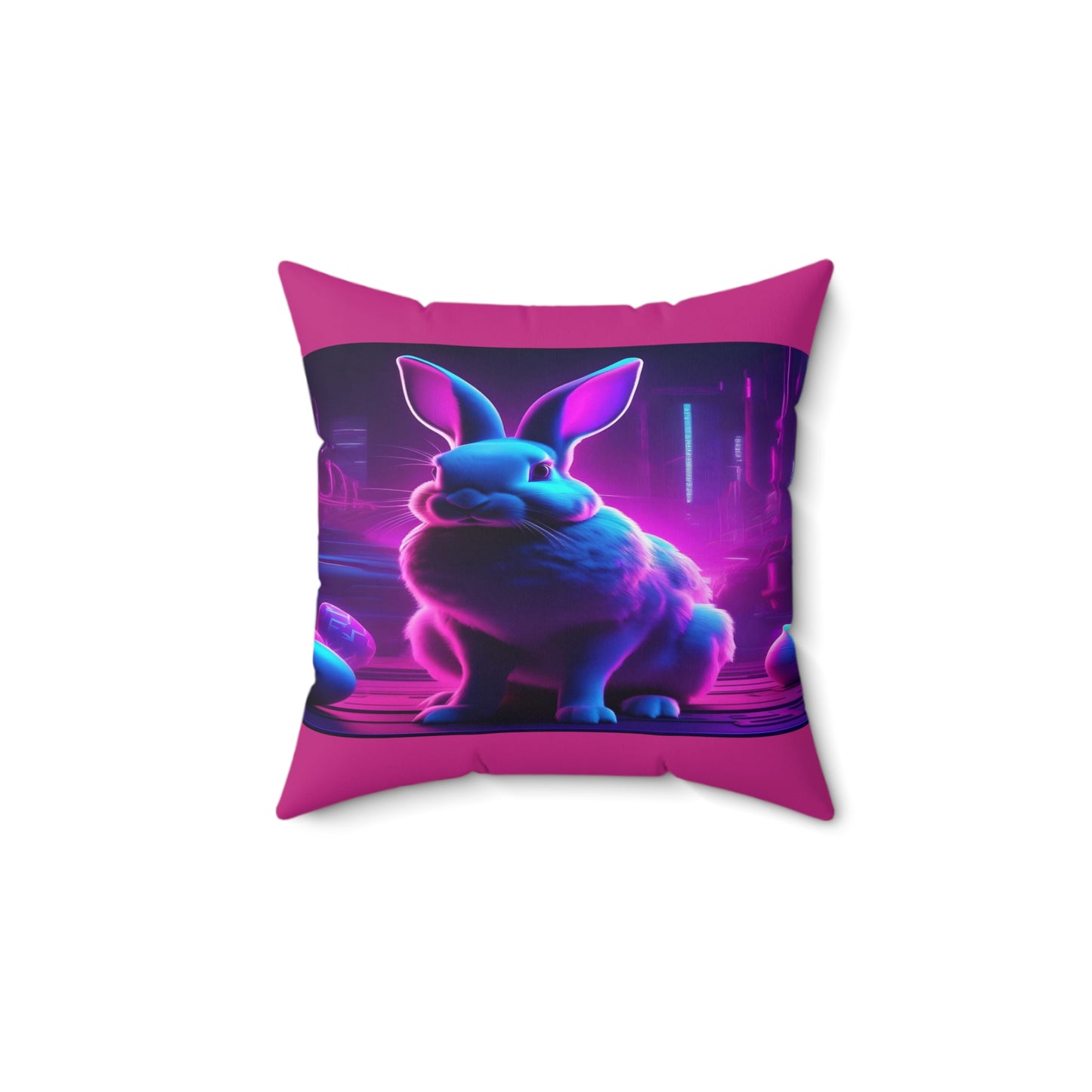 Purple Neon Easter in Pink | Pillow