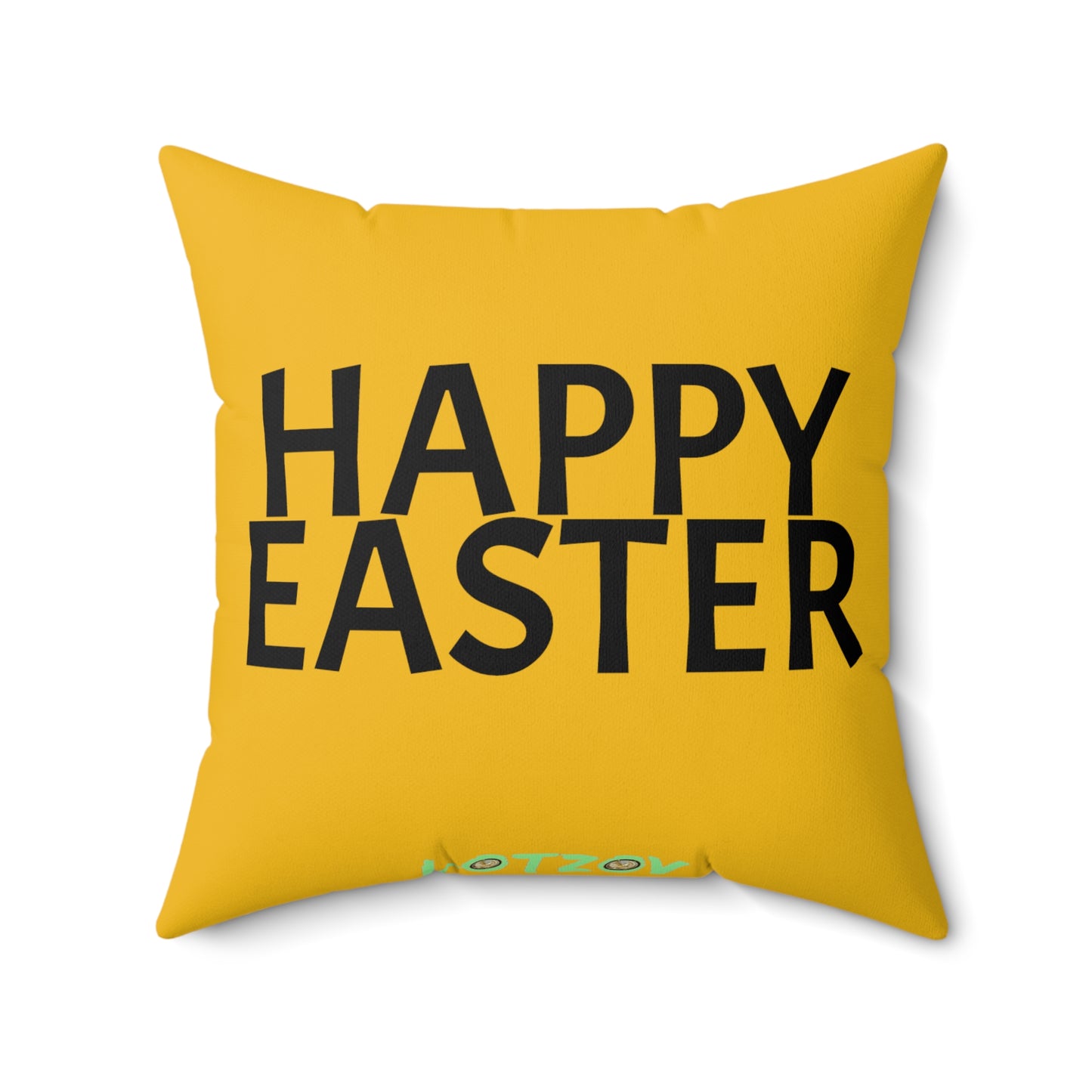 White Rabbits, Eggs Galore (in Yellow) with Happy Easter on the Back | Pillow