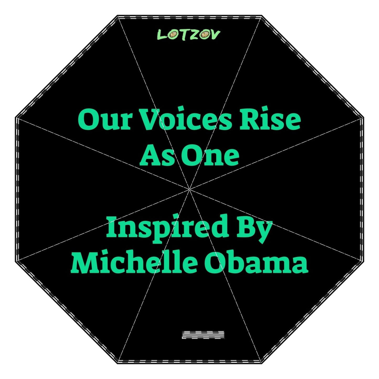 Our Voices Rise As One - Inspired by Michelle Obama | Foldable Umbrella