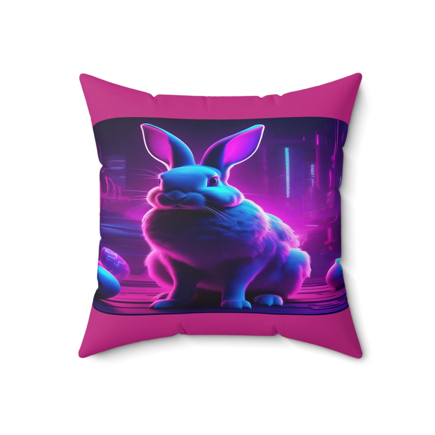 Purple Neon Easter in Pink | Pillow