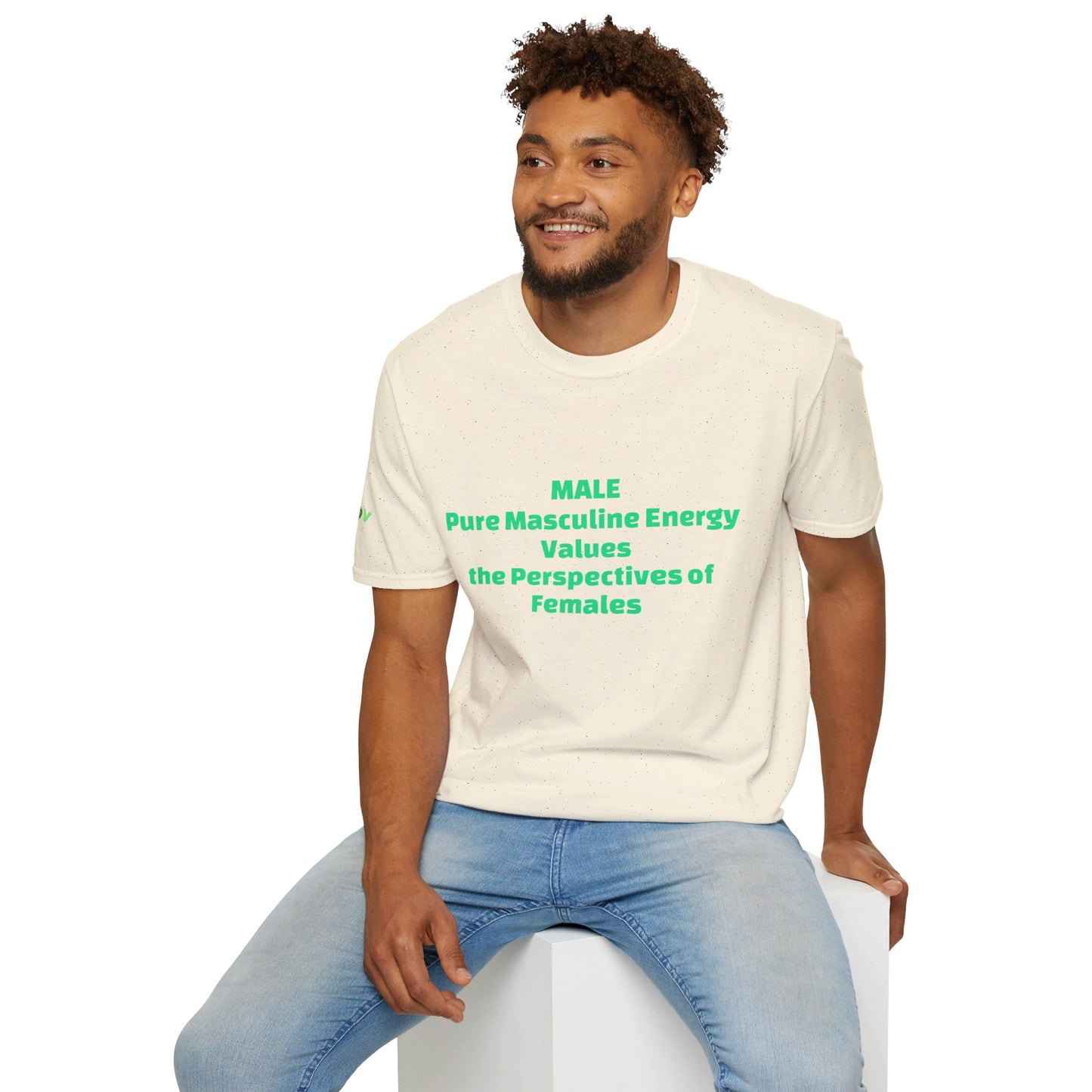 Male Pure Masculine Energy Values the Perspectives of Females | Men's T-Shirt