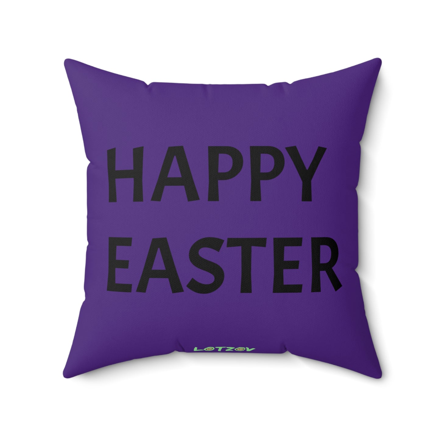 Purple Neon Easter with Happy Easter on the Back | Pillow