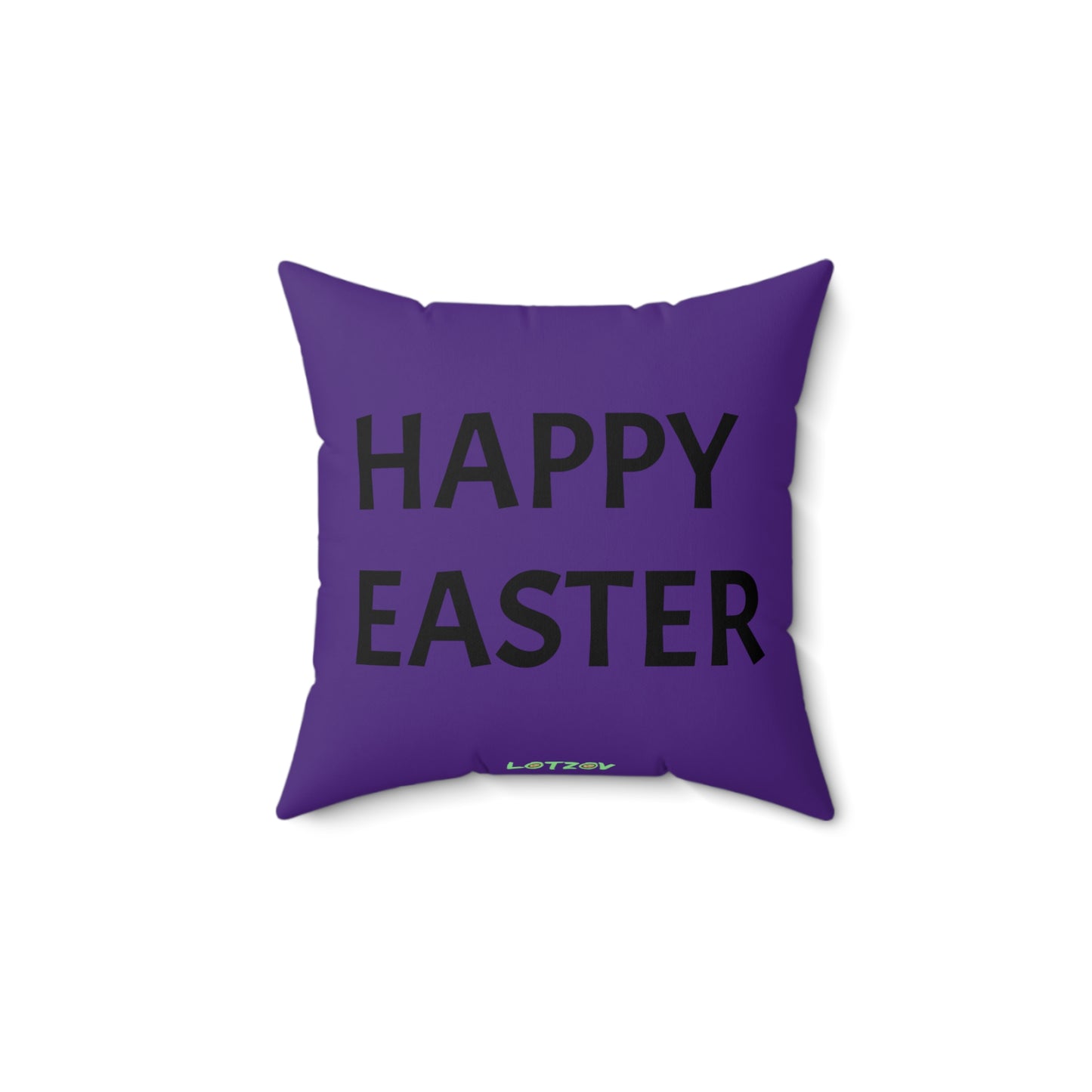 Purple Neon Easter with Happy Easter on the Back | Pillow