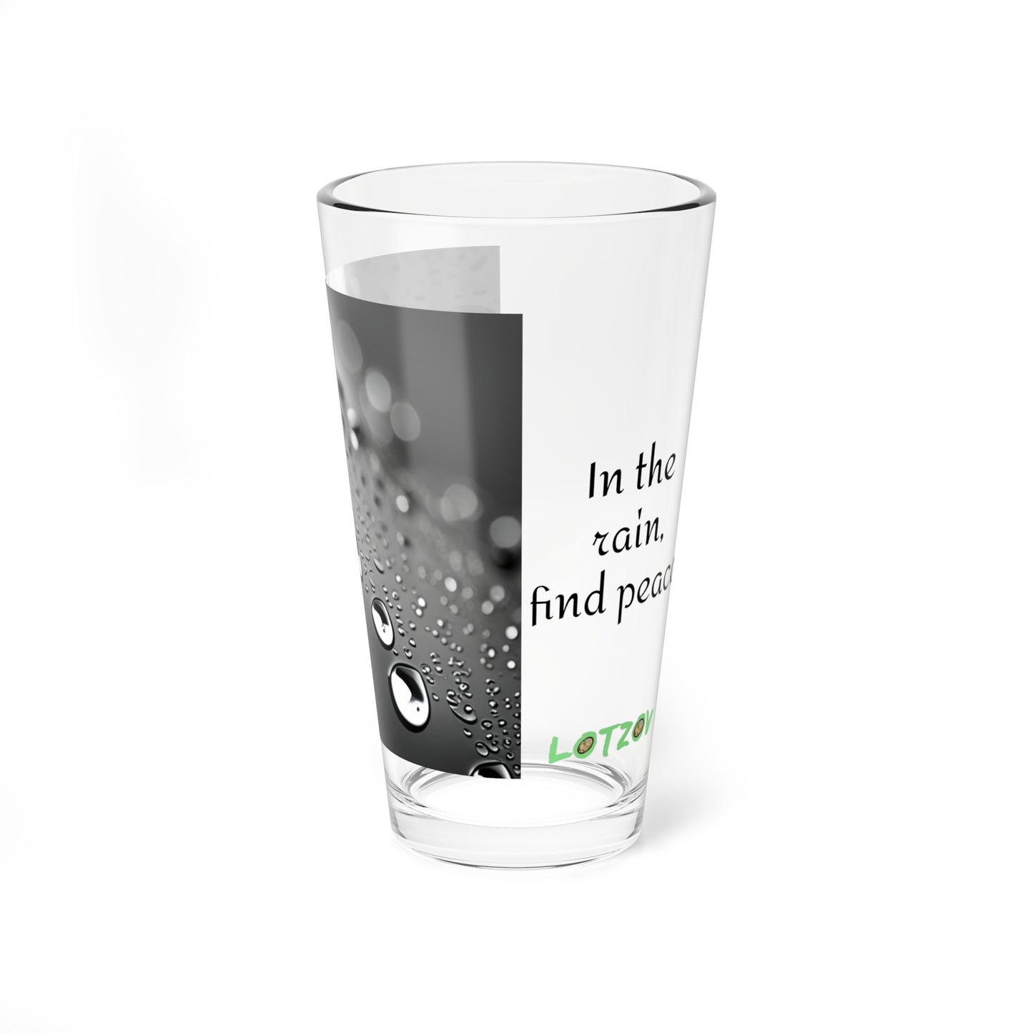 Raindrops Splash with Words | Glass