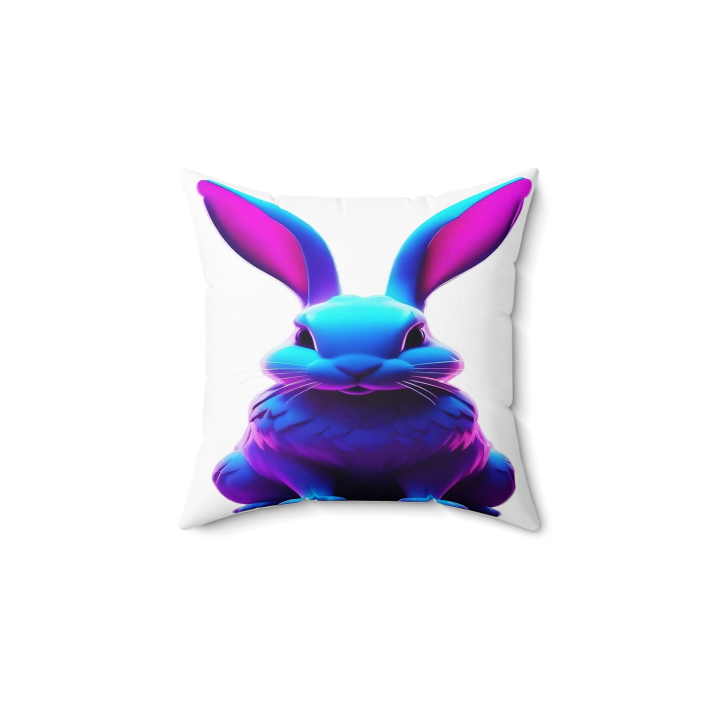 Purple Neon Easter Parade (in White) with Happy Easter | Pillow