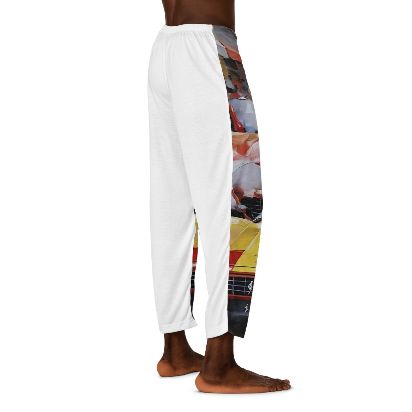 Ferrari Dreams (Art Oils) in White | Men's Pajama Pants