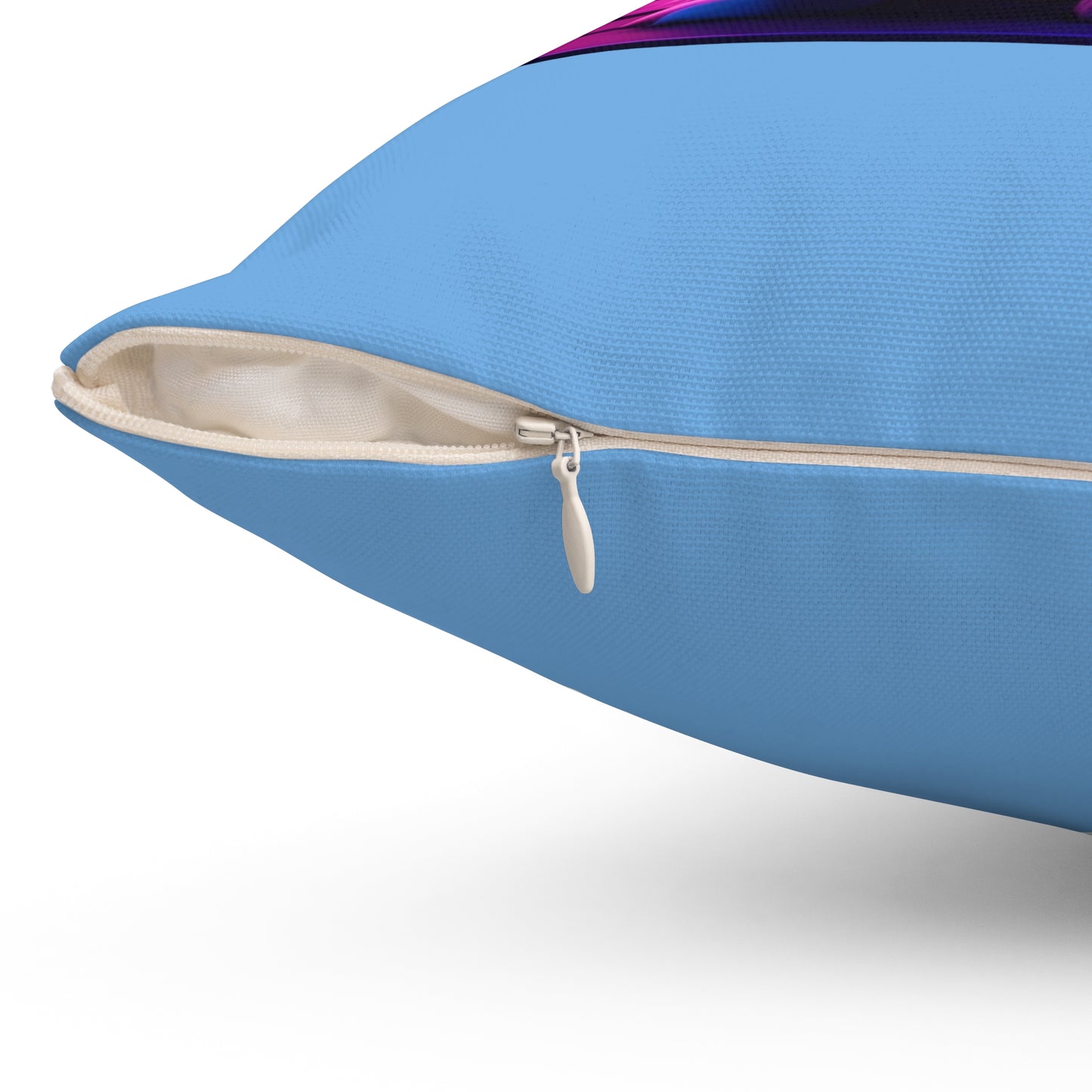 Purple Neon Easter in Blue | Pillow