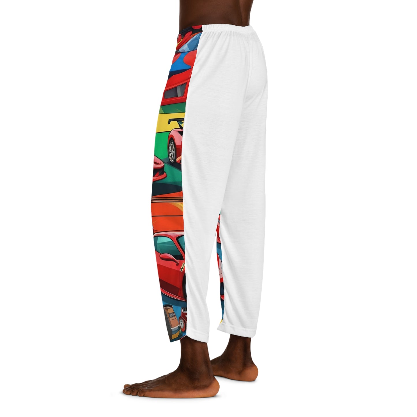 Red Ferrari (Anime) in White | Men's Pajama Pants