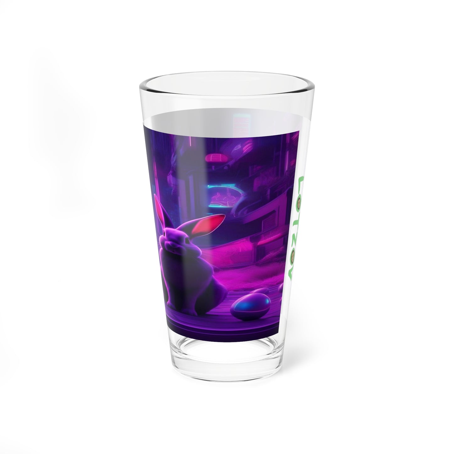 Purple Neon Bunny | Glass