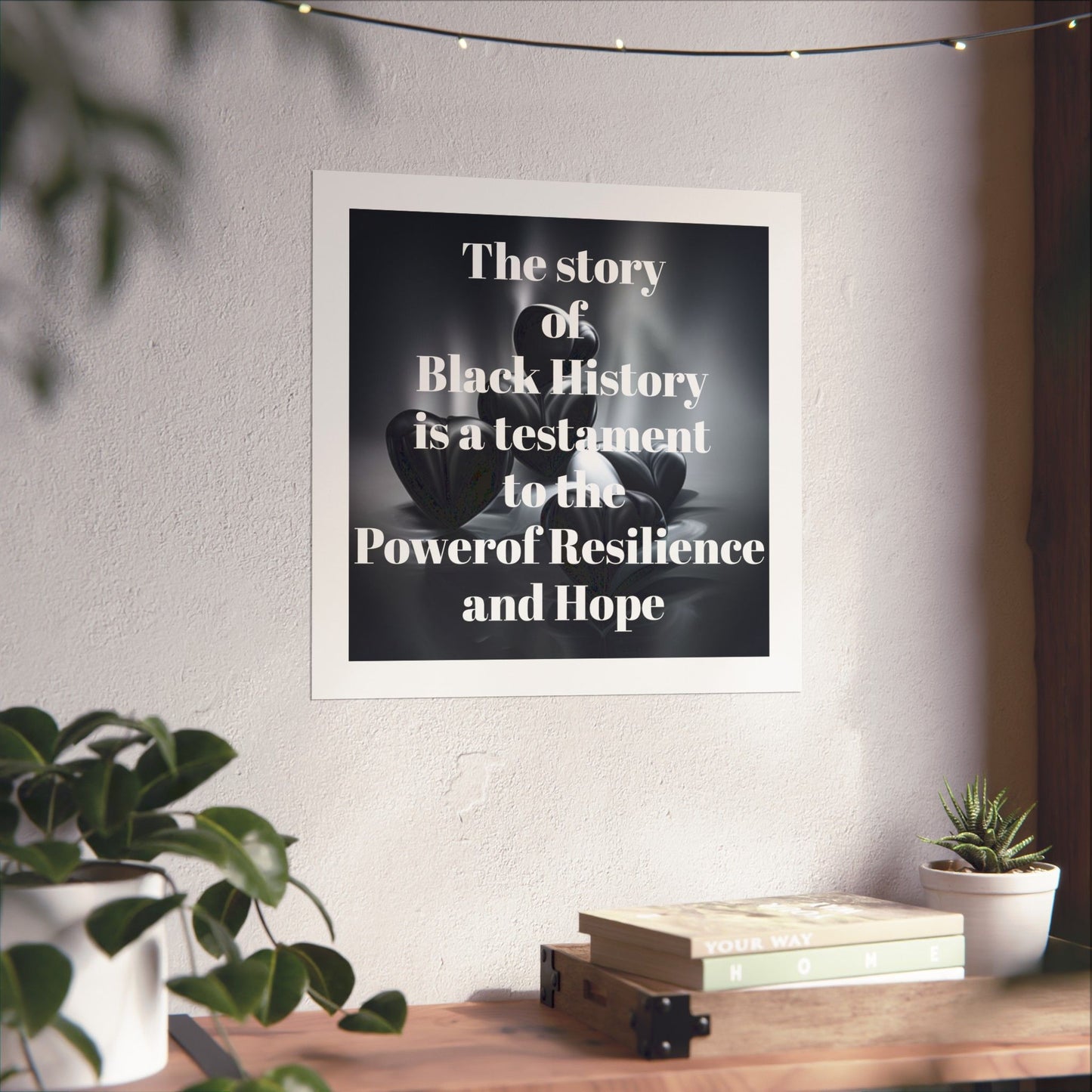 The story of Black History is a Testament to the Power of Resilience and Hope | Matte Vertical Poster (White) Boarder