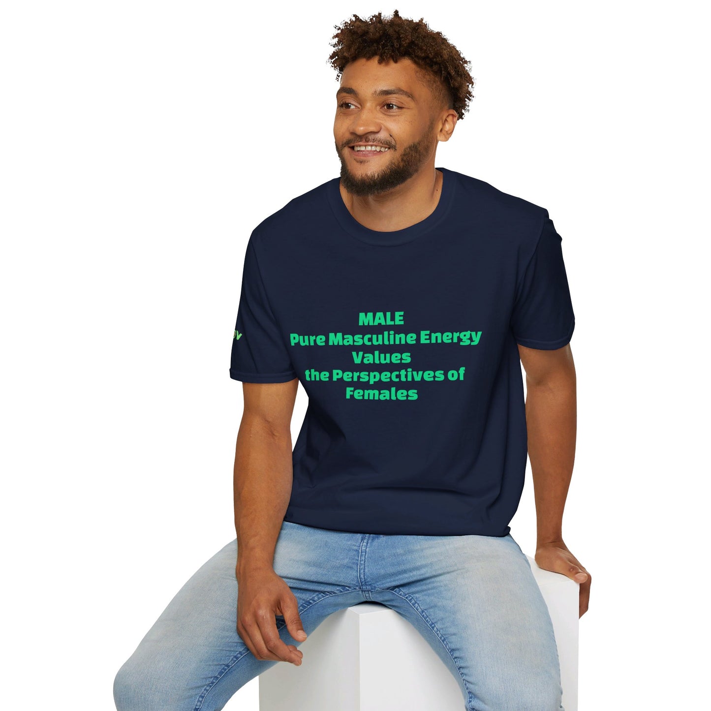 Male Pure Masculine Energy Values the Perspectives of Females | Men's T-Shirt