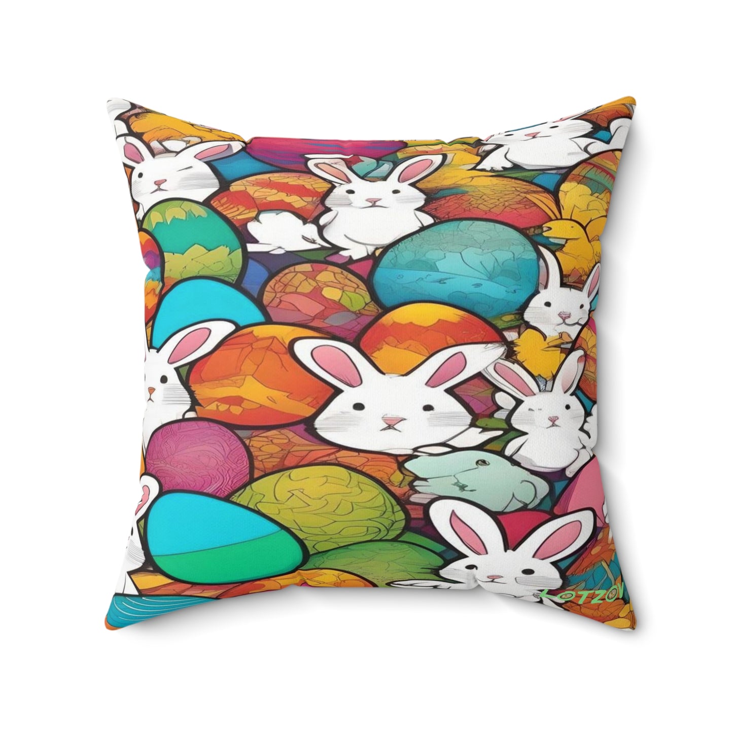 White Rabbits & Easter Eggs | Pillow