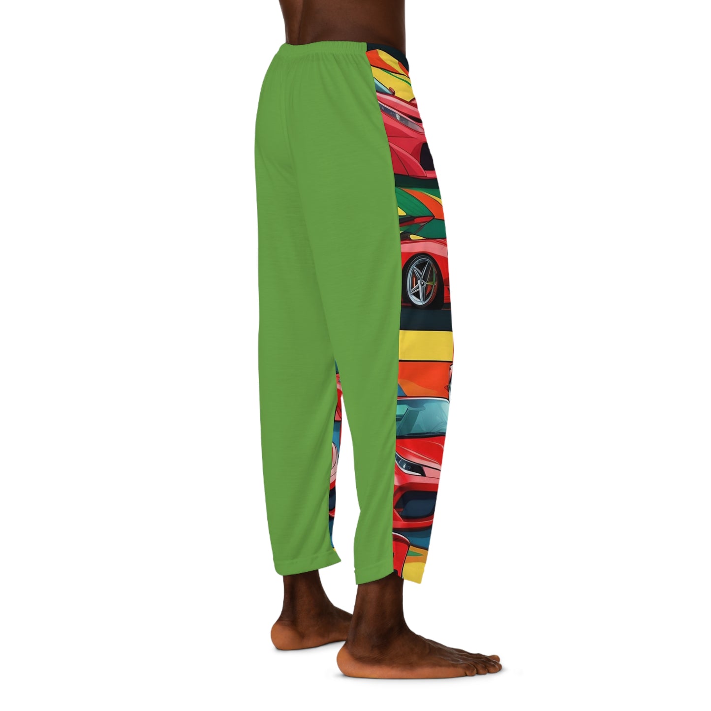 Red Ferrari (Anime) in Green | Men's Pajama Pants