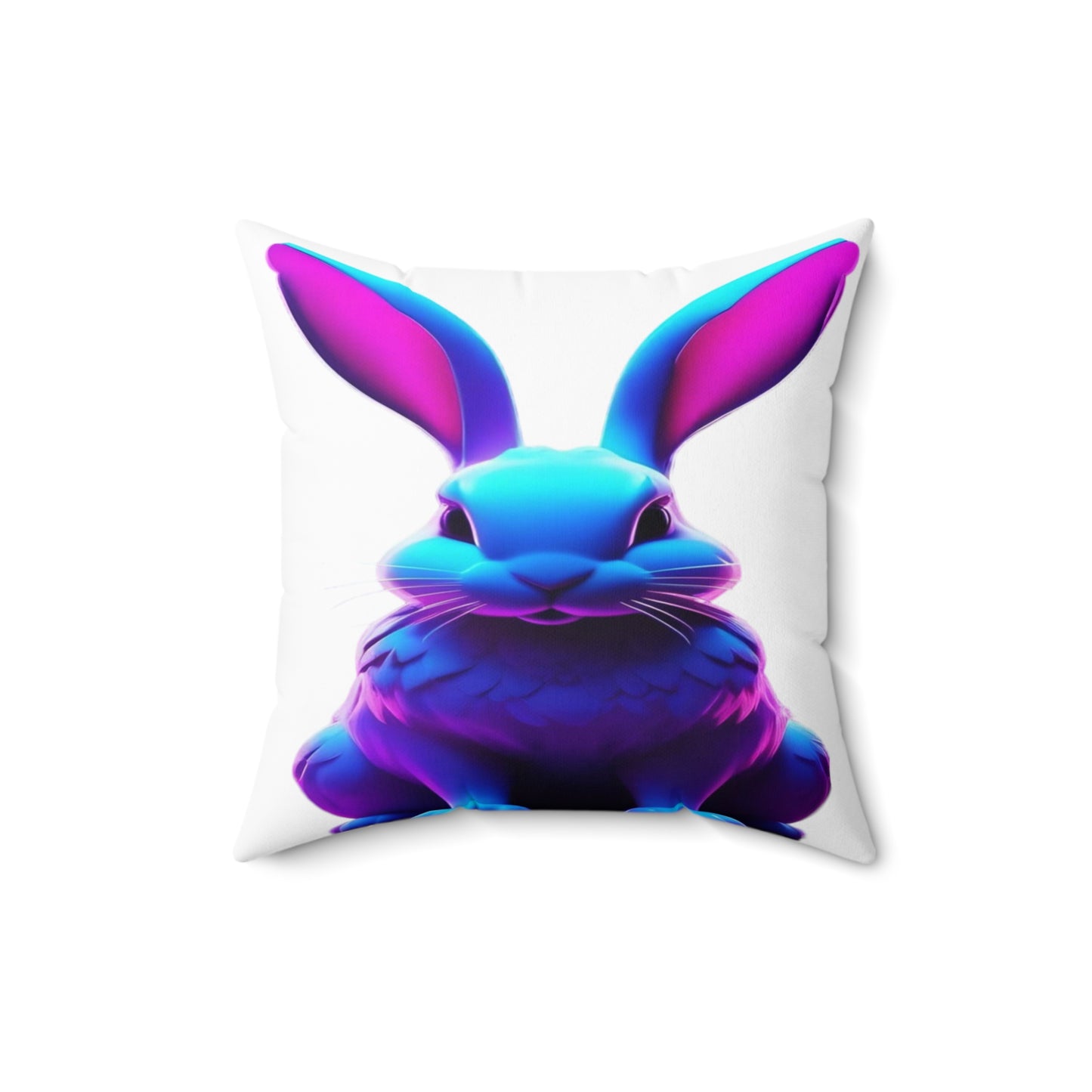 Purple Neon Easter Parade (in White) with Happy Easter | Pillow