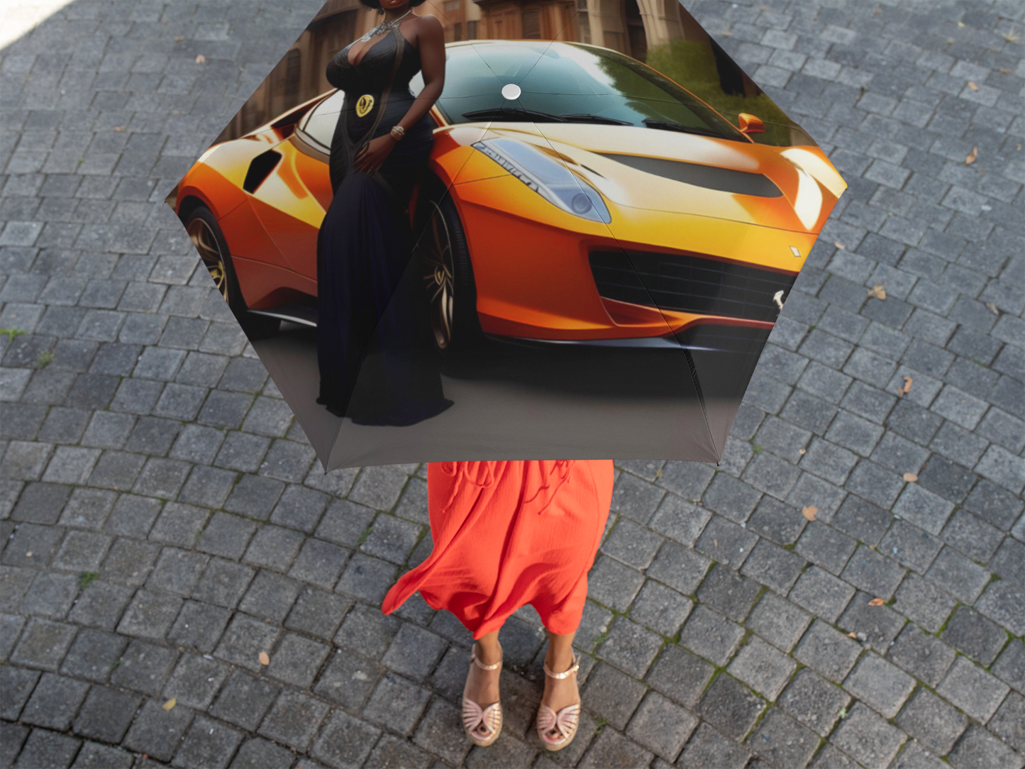 Black Beauty & Ferrari | Foldable Umbrella