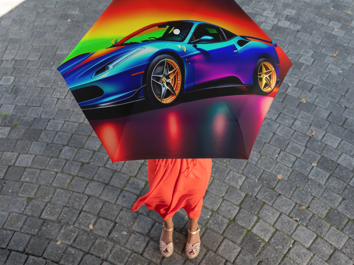 Pride & Blue Ferrari | Foldable Umbrella