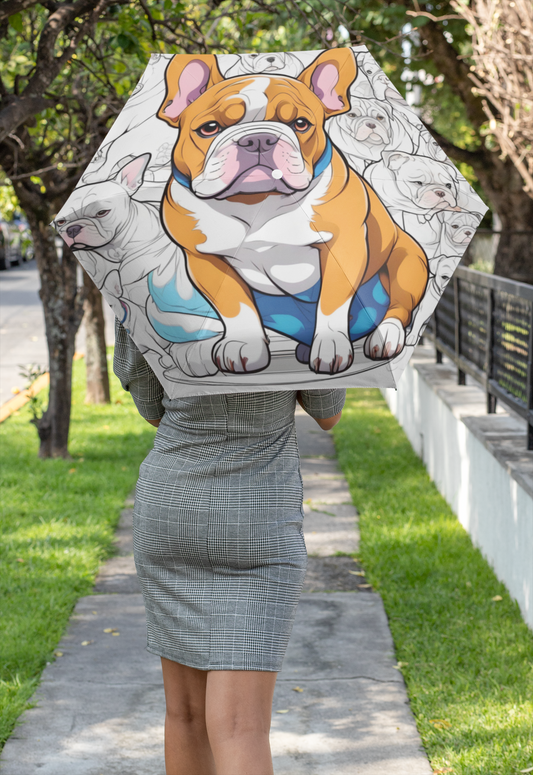 Bulldog Bliss (Anime) | Foldable Umbrella