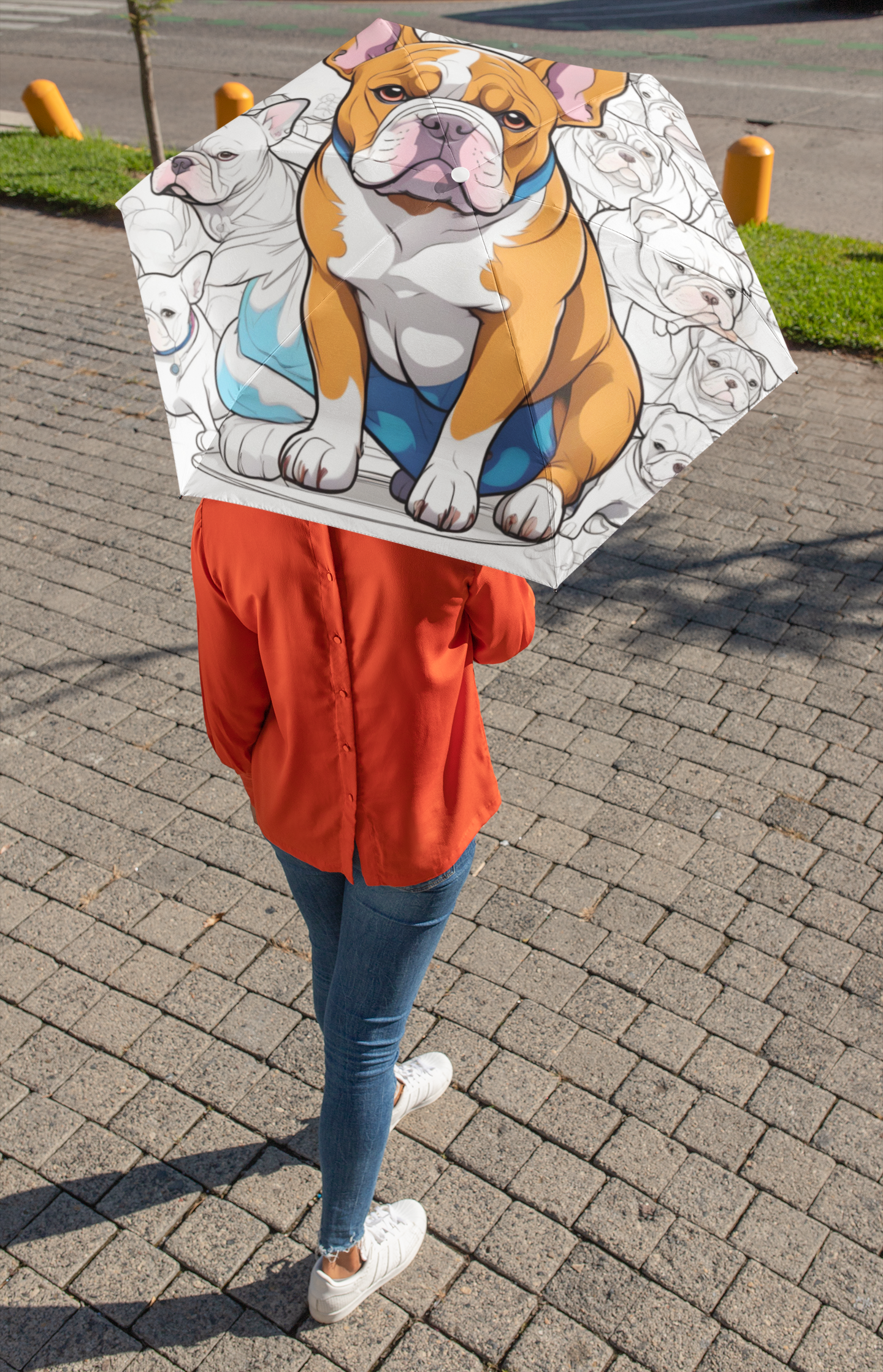 Bulldog Bliss (Anime) | Foldable Umbrella