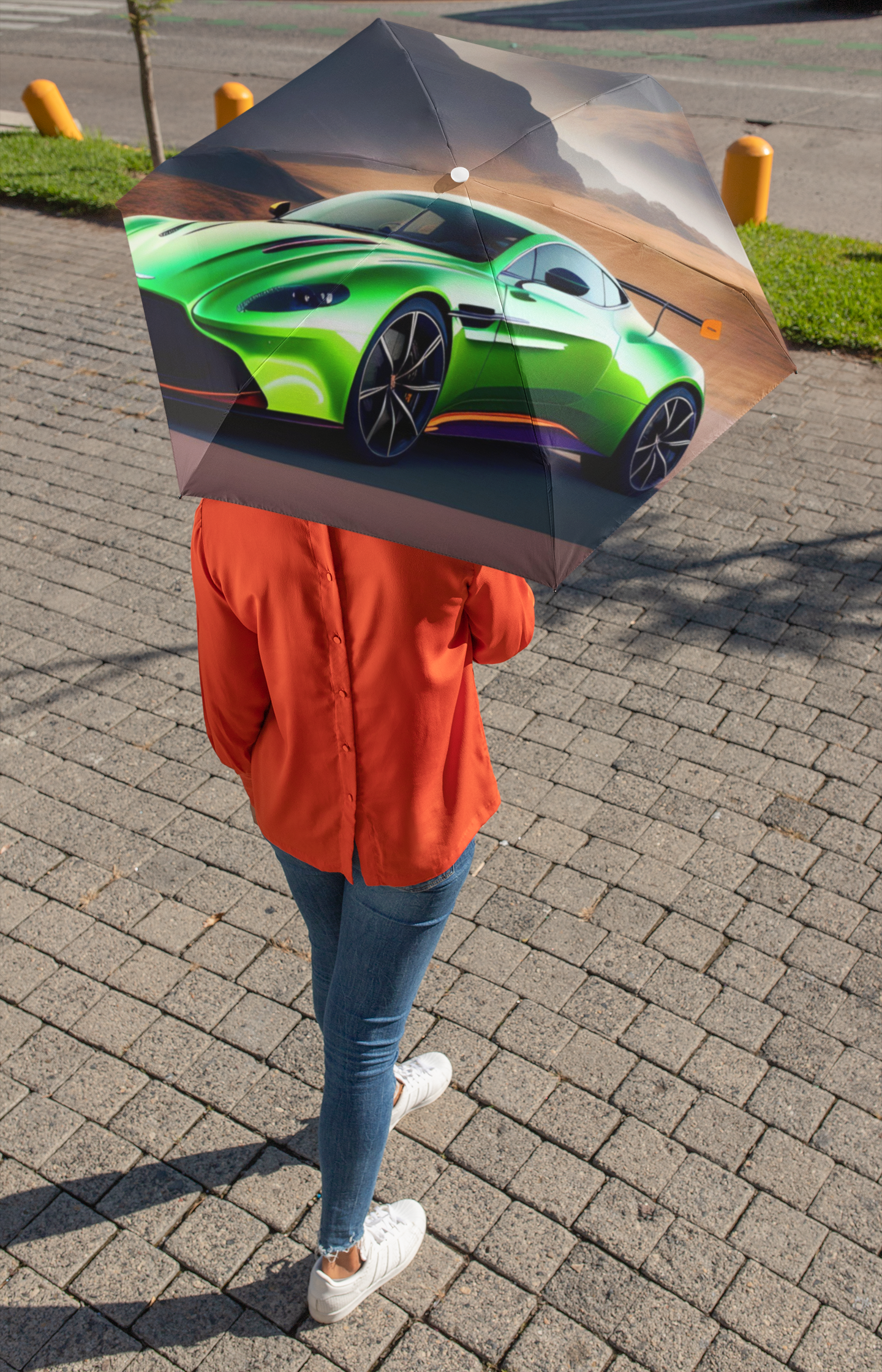 Emerald Elegance (Aston Martin) | Foldable Umbrella