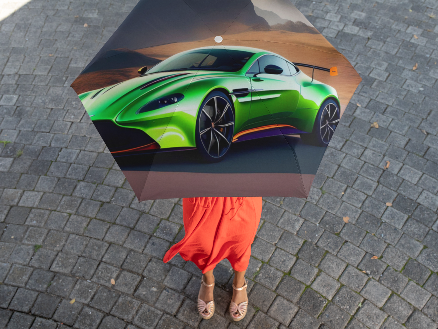 Emerald Elegance (Aston Martin) | Foldable Umbrella