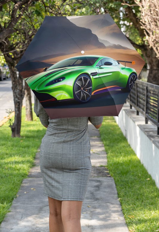 Emerald Elegance (Aston Martin) | Foldable Umbrella