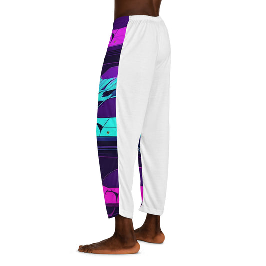 Colorful Ride (Neon Punk) in White | Men's Pajama Pants